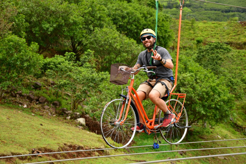 bicycle zipline mauritius