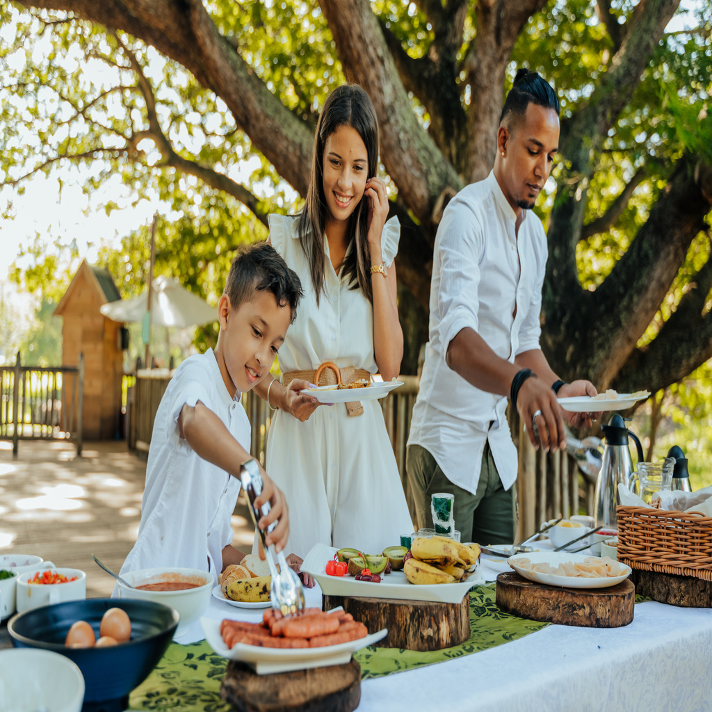 breakfast with giraffes mauritius